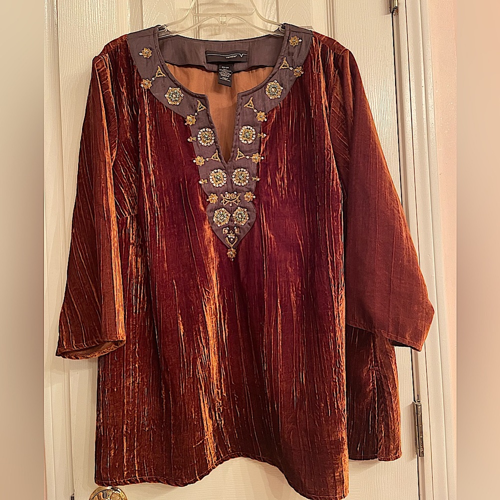 Lane Bryant, sequined top, 22/24, 3/4 sleeves, gently worn.